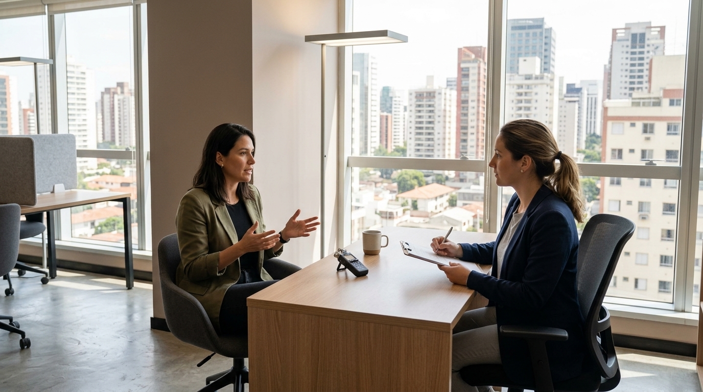 Entrevista en curso para un estudio de opinión