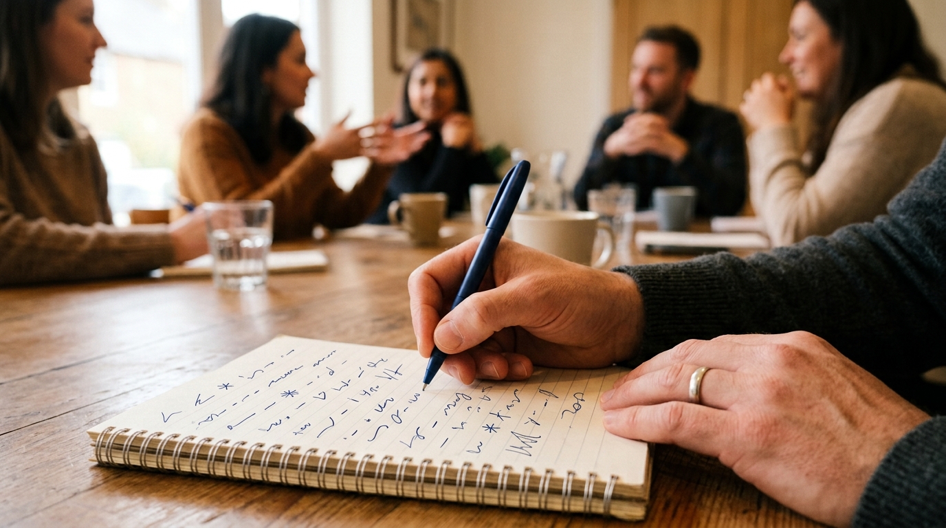 Equipo de In Focus en una sesión de trabajo